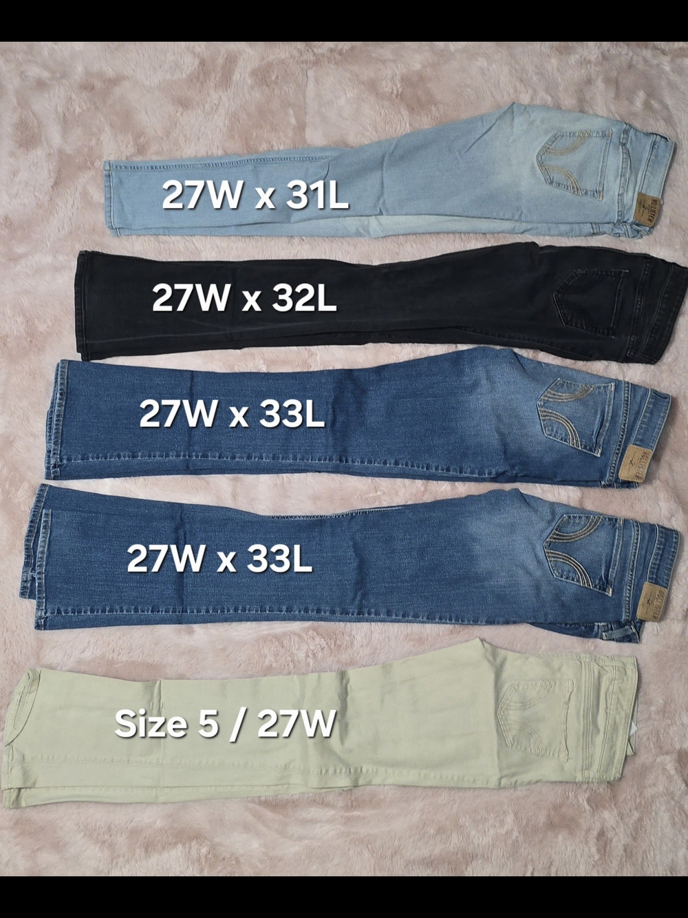 6 Pair Hollister Jeans
